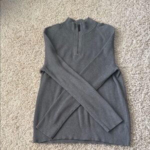 Banana Republic Men’s Supima Cotton Gray Half-Zip Sweater size L